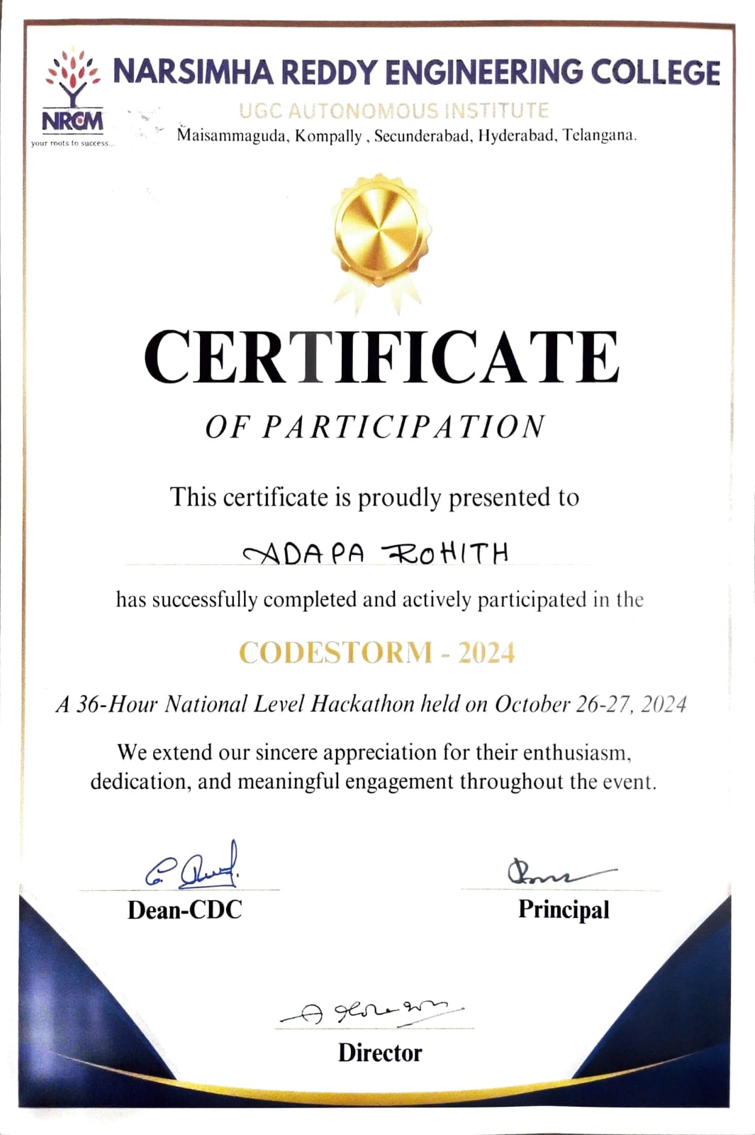 Hackathon Certificate 2